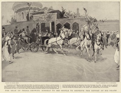 The Shah of Persia showing himself to his People to disprove the Report of his Death by Frank Craig
